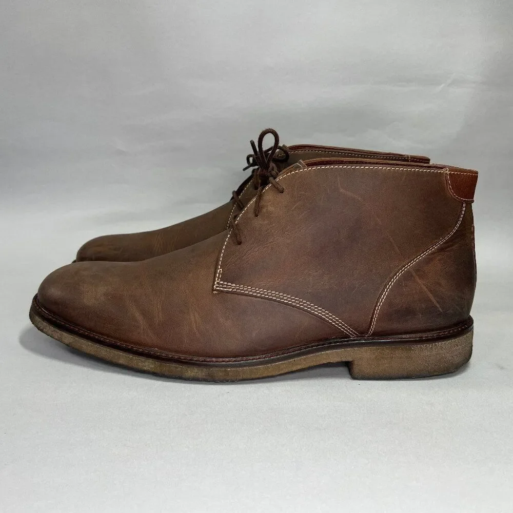 Johnston & Murphy Copeland Chukka Boots Men's Size 15‎ Brown Leather Shoes